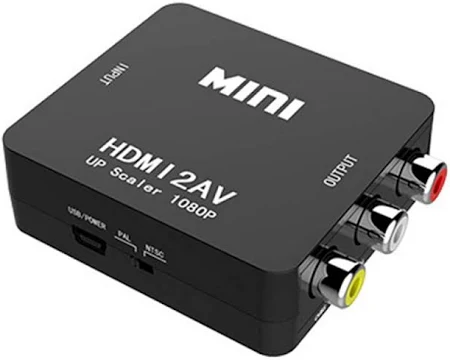 HDMI to AVコンバーター コンポジット HDMI to RCA 変換コンバーター PAL/NTSC切替 1080P対応 HDMIからアナ