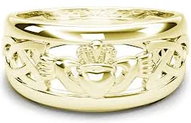 Gold Claddagh Celtic Knot Mens Ladies Unisex Ring