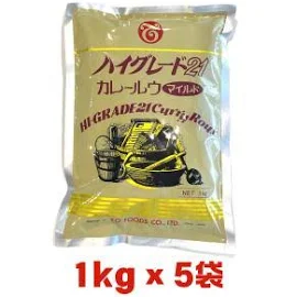 TO ハイグレード21 マイルド カレールウ 1kg×5袋 テーオー食品 約50皿分 カレールー 顆粒 スパイスカレー キャンプ飯