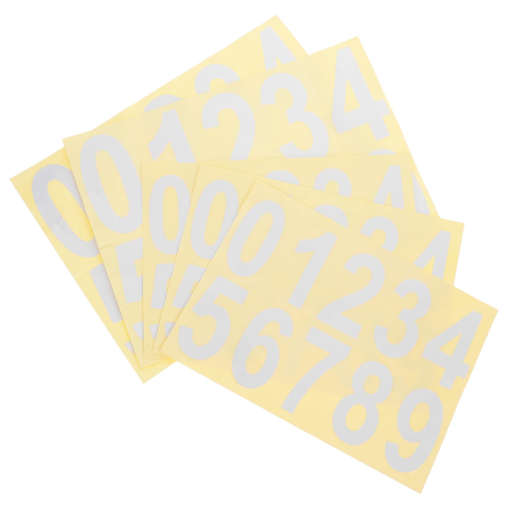 装飾用郵便受け番号反射ステッカーシート 5枚セット 屋外用 家番号ステッカー 自己粘着 郵便受け用