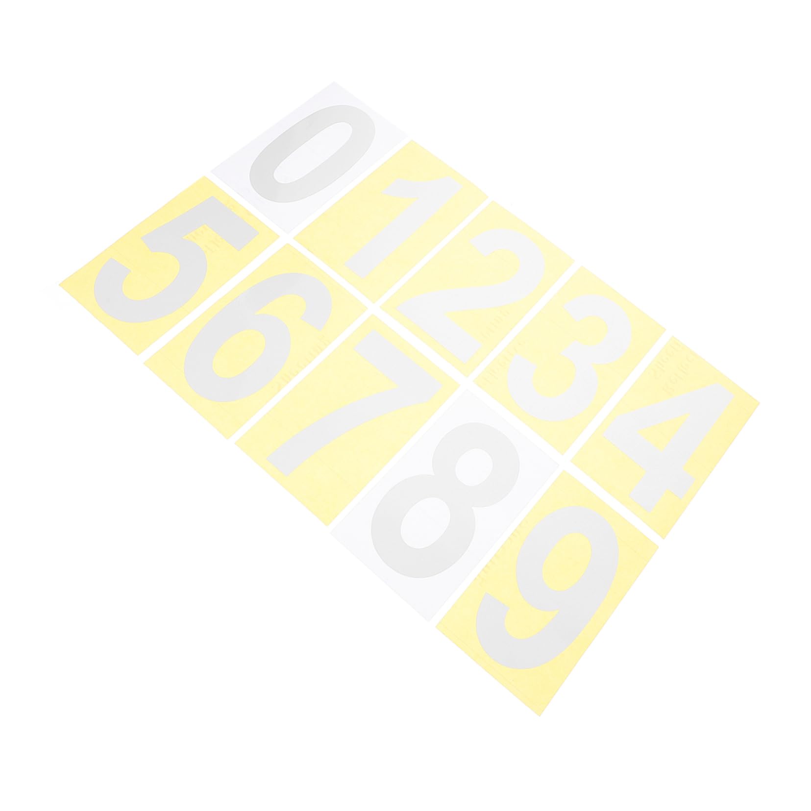 反射式郵便番号シール 5セット – 防水耐候性 自己粘着 メールボックスや住所表示に適用 (7.6X3.6X0.1CM,ホワイト)