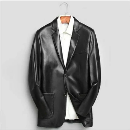 本革 テーラードジャケット メンズ ラム皮 シングル コート 通勤 スタイリッシュ ブレザー スーツ カジュアル シンプル リアルレザー... L/LL/3L/4L/5L