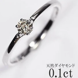 【#1~#20可能】天然ダイヤモンドリング 0.1ct 6本爪 婚約指輪 エンゲージ