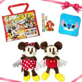 ミッキーミニーぬいぐるみ & ディズニーグッズ スペシャル8点セット 【クリスマスプレゼント包装対応! ギフト かわいい ぬいぐるみ】