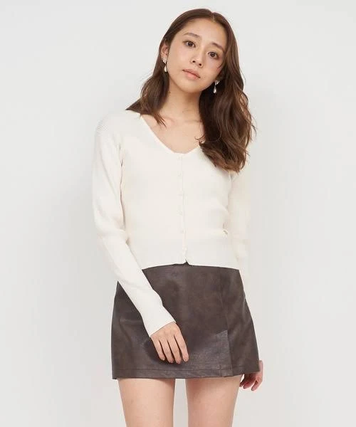 カーディガン ウォッシャブルVネックニットカーディガン レディース... ROYAL PARTY