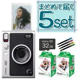 富士フイルム チェキ instax mini Evo ハイブリット インスタントカメラ 5点セット... FUJIFILM