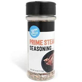 Amazon ブランド - ハッピーベリー プライムステーキシーズニング、113.4g Amazon Brand - Happy Belly Prime Steak Seasoning, 4 Ounces