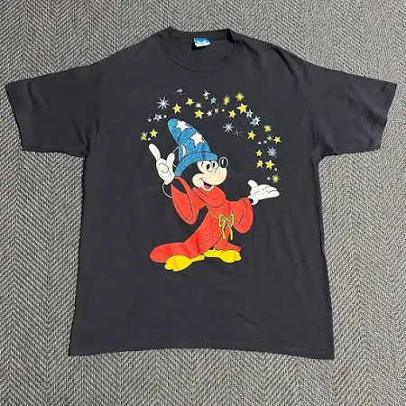 80s-90s Disney Mickey Mouse Fantasia 반팔티