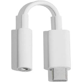 공식 Google USB-C-디지털 오디오 3.5mm 헤드폰 잭 어댑터 - 흰색 - GA00477(대량 포장)