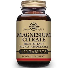 Solgar Magnesium Citrate 120 Units One Size