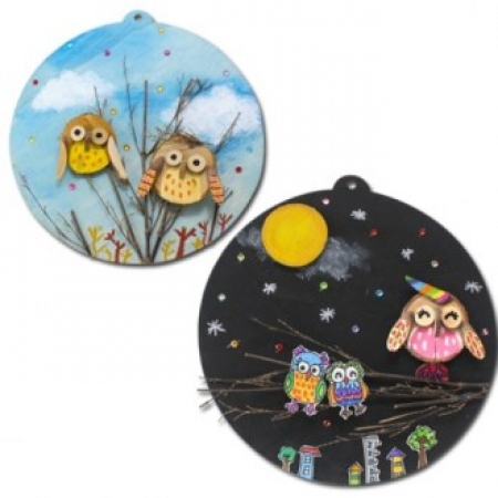 교구] 뚝딱)나무공작 부엉이 액자만들기