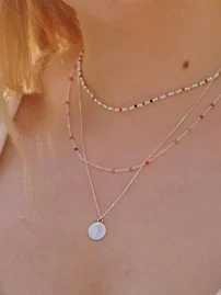 [로아주] [silver925] circular thin necklace