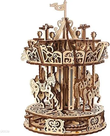 3D목재퍼즐 회전목마 유기어스 입체퍼즐