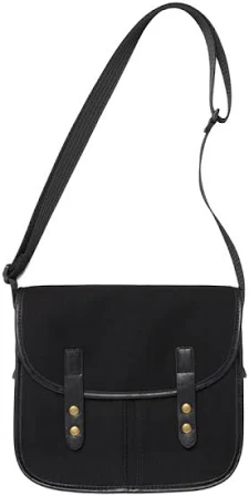 eastserviceshop Canvas Leather Buckle Cross Bag Black