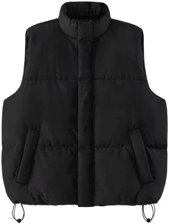 언탭트 스튜디오UNTAPPED STUDIO 2WAY 에센셜 푸퍼 베이직 헤비 숏패딩 조끼 블랙