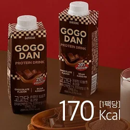 고고단 프로틴 드링크 초코 단백질 20g 250ml x 12개 (업체별도 무료배송)