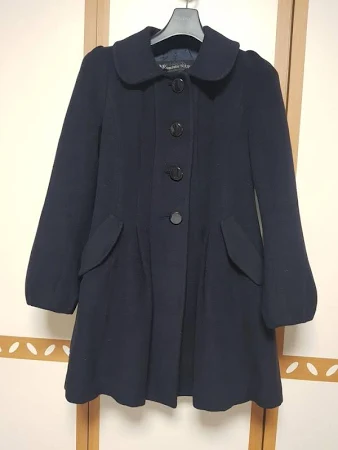 soup 숲 여성 겨울 모직 하프코트 네이비 55