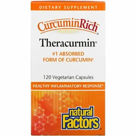 네츄럴 펙터스 Natural Factors CurcuminRich, Theracurmin, 베지 캡슐 120정