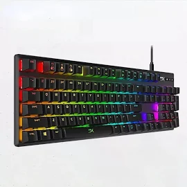 오리지널 HyperX 합금 오리지널 104 키 기계식 키보드, 아쿠아 스위치, 레드 스위치, 블루 축, RGB 백라이트 게임용 키보드