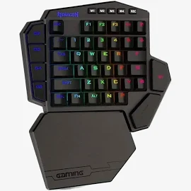 Redragon K585 DITI 무선 한손 기계식 키보드, 42 키 2.4Ghz RGB 40% 게임용 키패드, 탈착식 손목 지지대