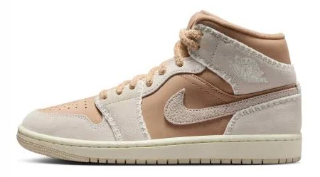 나이키NIKE 에어 조던 1 미드 SE W - 헴프:세일:라이트 오어우드 브라운 / HV4269-200