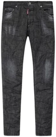 디스퀘어드 패치 워시드 쿨가이진 블랙 남성 S74LB1227 S30357 900