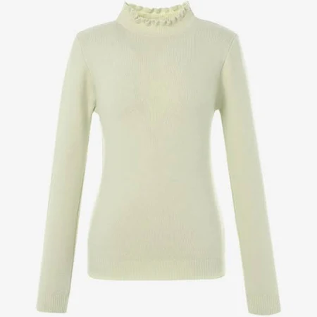 soup 프릴 넥 슬림핏 니트