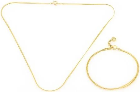 2종세트 14k 매끈 글로시 체인 2종세트