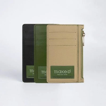 메이크 디MAKE D 선인장가죽 지퍼 카드 지갑