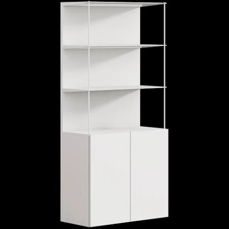 5단 철제선반장 (2단도어)