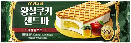 빙그레 왕실쿠키 샌드바 애플콩포트 3개