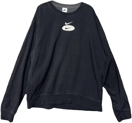 나이키 센터 로고 프린팅 블랙 맨투맨 XXL