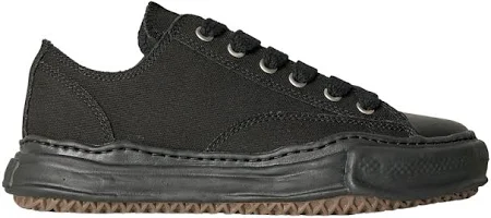 Maison Mihara Yasuhiro Peterson OG Sole Canvas Low Sneakers Black Black