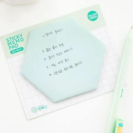 메모패드 육각접착메모지 접착식메모지 포스티지