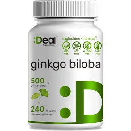 은행 빌로바 Biloba 500mg 300캡슐 5개월 고용량 해외직구 Ginkgo Vitamins