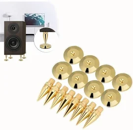8 Pairs High-grade Copper Speaker Isolation Base Pad Stand Mat Spike Feet