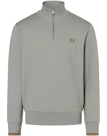 Fred Perry Męska Bluza Dresowa Typu Troyer, miętowy, 56/XXL