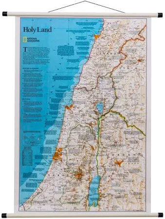 National Geographic Ziemia Święta Classic mapa ścienna polityczna 1:405 500 gotowa do powieszenia