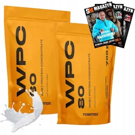 nowmax Wpc 80 Whey Protein Białko Serwatka Odżywka Białkowa Masa 2x700 g