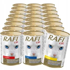 Karma dla Kota Rafi cat MIX 3 smaków 24x415g