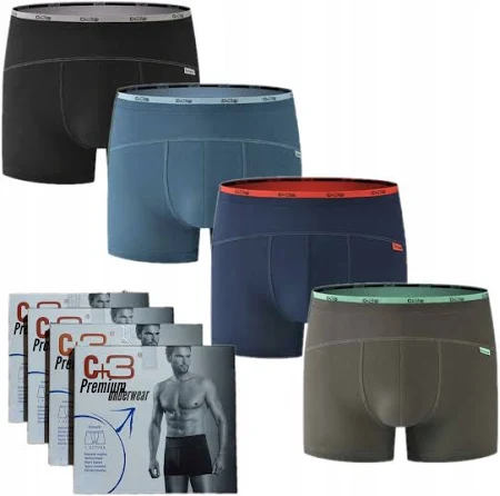 Bokserki Majtki C+3 Premium Duży Wybór 4 Sztuki