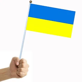 1/2/5/10szt Ukraina Handwaving Flag Ukraiński Narodowy Pokaz Europejski S 10PCS