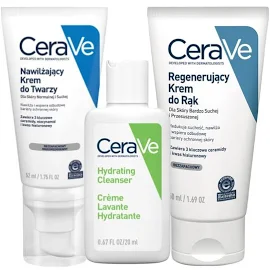 CeraVe Zestaw Krem do Rąk Regenerujący, Krem Nawilżający do Twarzy 52ml