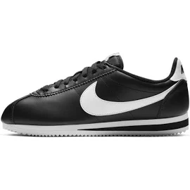 Nike Black Leather Classic Cortez Sneakers