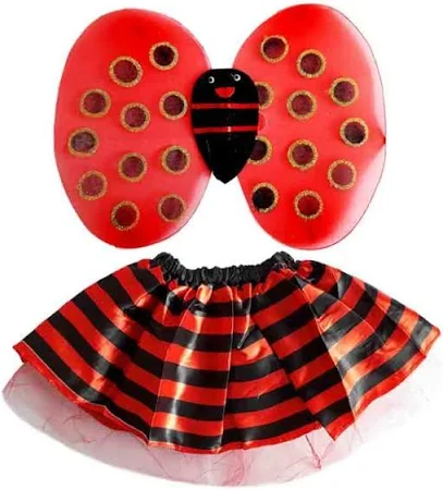 Strój Biedronka Kostium Przebranie Skrzydła Spódniczka 98 116 CM