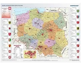 Mapa ścienna, 100x70 cm: mapa administracyjna polski