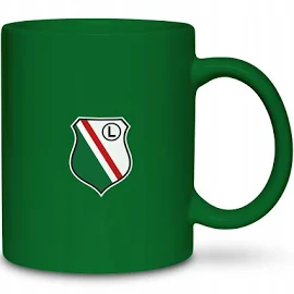 Legia Warszawa kubek ceramiczny zielony herb Legii