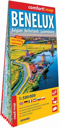 Benelux mapa samochodowa, 1:500 000