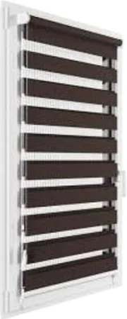 Roleta materiałowa Dzień Noc mini Brązowa