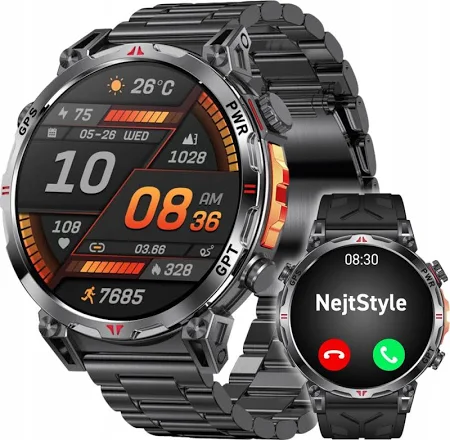 Smartwatch Męski Gps Zegarek Wodoodporny Chat Gpt Rozmowy 650 mAh Menu Pl